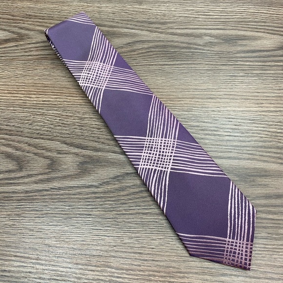 Byron Other - Byron NWT Purple w/ Lavender Plaid Silk Tie